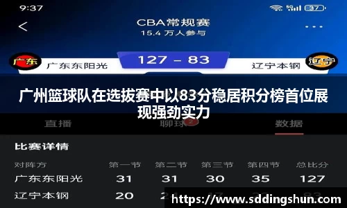 广州篮球队在选拔赛中以83分稳居积分榜首位展现强劲实力